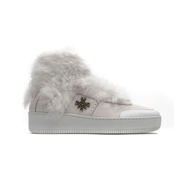 Mr&Mrs Italy White Cotton Women's Sneaker - Picture 1 of 6